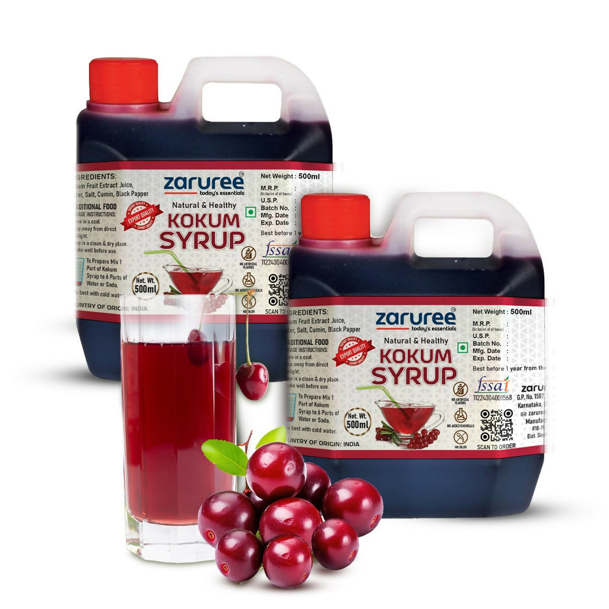 Natural Kokum Syrup 500ml