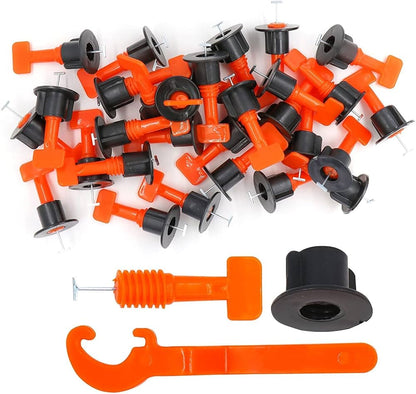 Tile Leveling System Reusable Jack 50 Pcs | Tile Leveler Needle with Tiles Spacers for Floor and Wall Tiles (50 Pcs)