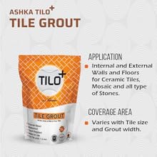 TILO+ Cementious Grout 1Kg - Tile Adhesive and Floor Adhesive (Pack of 2) (Ivory)