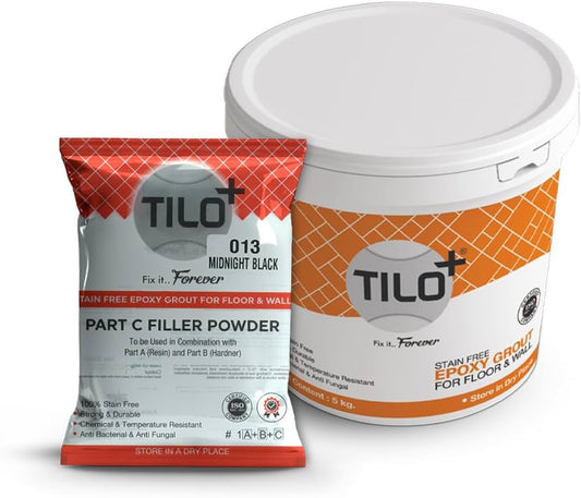 TILO+ Epoxy Grout 1Kg - Cement-based Powder with Resin, Hardner and Filler (Red Brown)