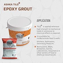 TILO+ Epoxy Grout 1Kg - Cement-based Powder with Resin, Hardner and Filler (Red Brown)