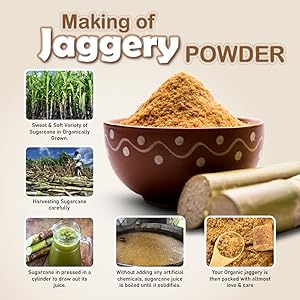 Chemical Free Jaggery Powder - 500gm Jar