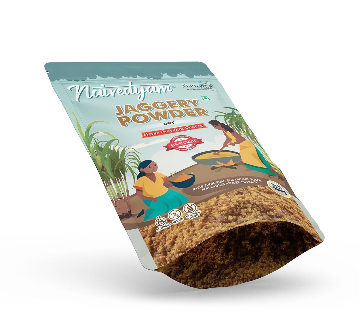 Chemical Free Jaggery Powder 500gm Pouch