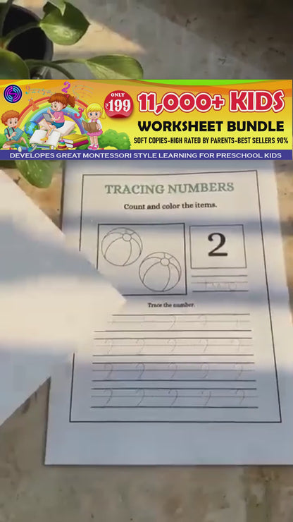 11000+ Preschool, Kindergarden Worksheet and Parenting Bundle